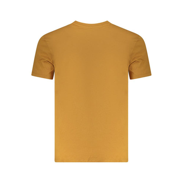 Brown Cotton Men T-Shirt