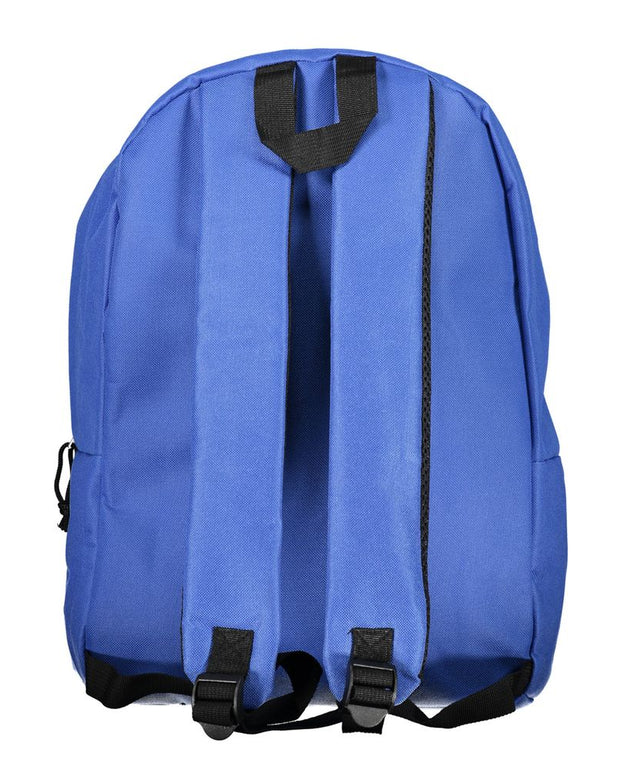 Blue Polyester Men Backpack