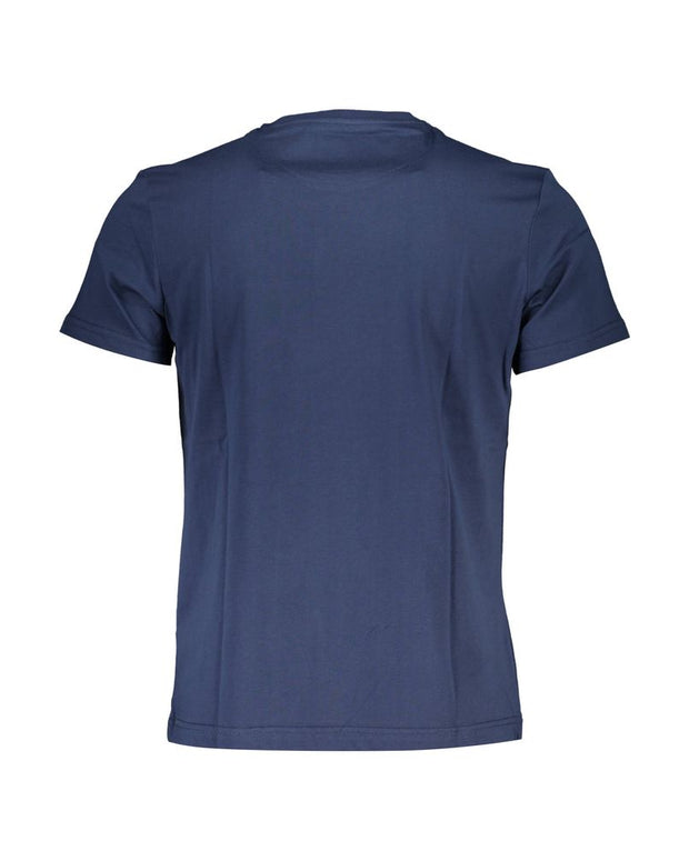 Blue Cotton Men T-Shirt
