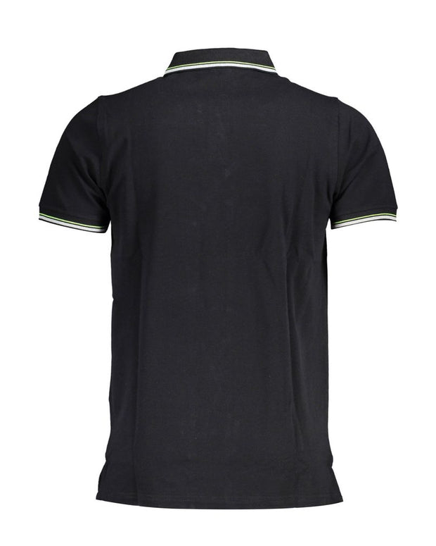 Black Cotton Men Polo Shirt