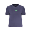 Blue Cotton Women T-Shirt
