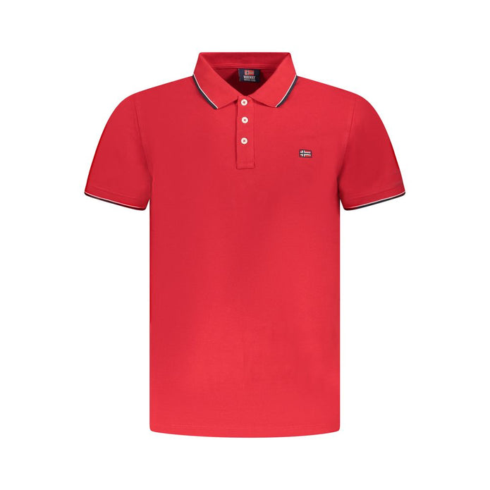 Red Cotton Polo Shirt