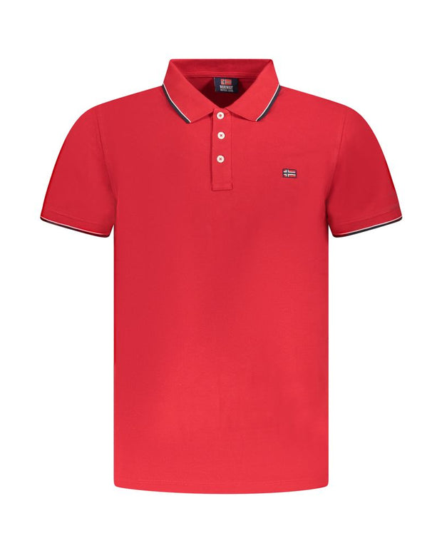 Red Cotton Polo Shirt