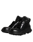 Black Leather Casual Mens Ankle Boots Shoes
