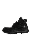 Black Leather Casual Mens Ankle Boots Shoes