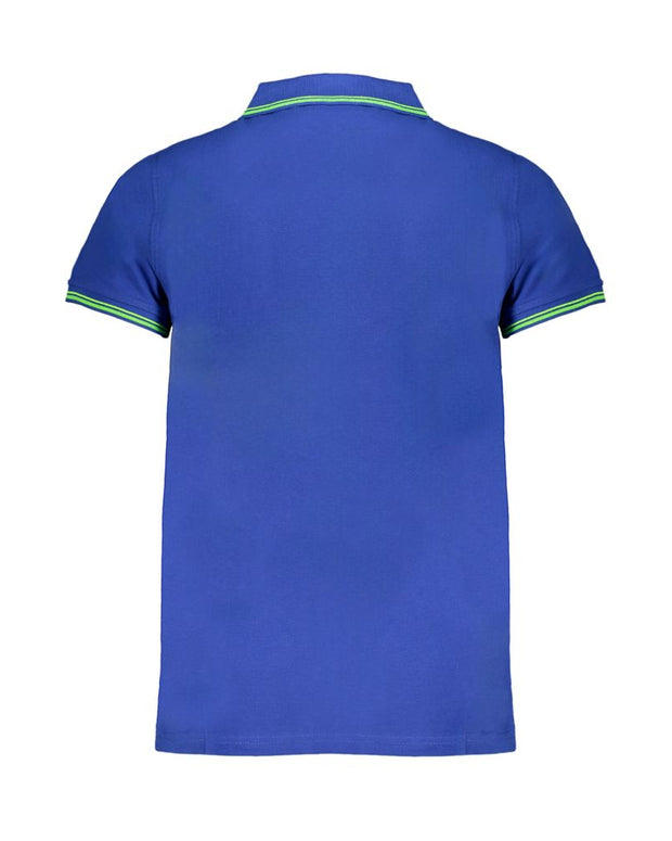 Blue Cotton Polo Shirt