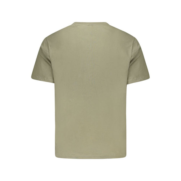 Green Cotton Men T-Shirt
