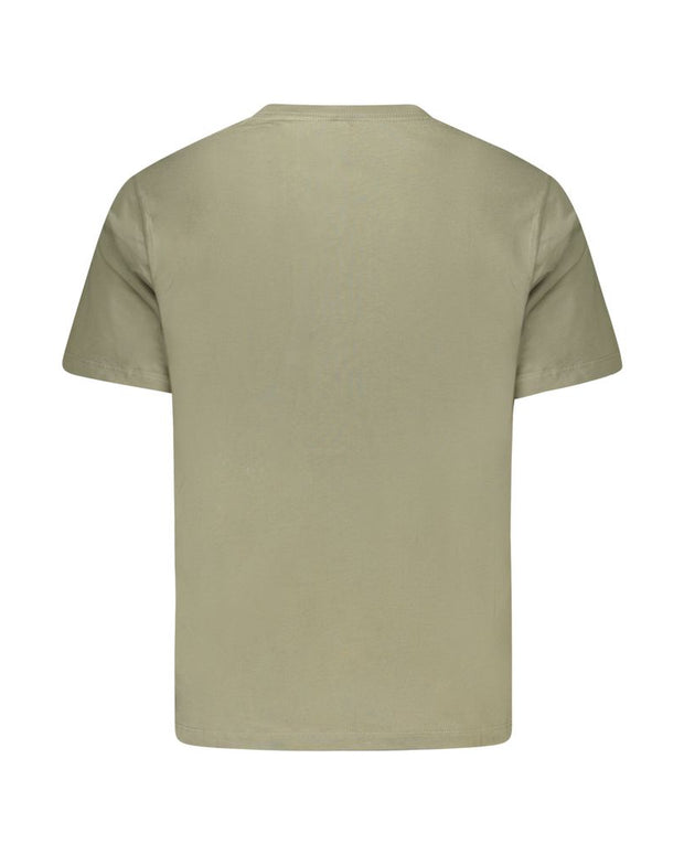 Green Cotton Men T-Shirt