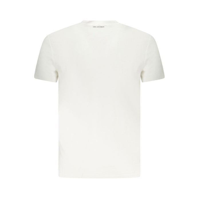 White Cotton Men T-Shirt
