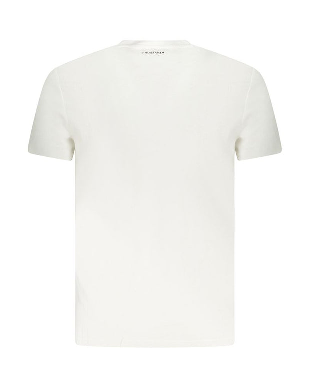 White Cotton Men T-Shirt