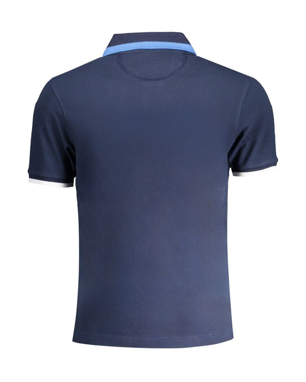 Blue Cotton Polo Shirt