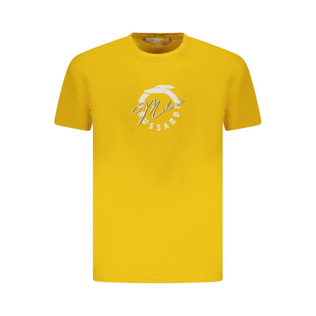 Yellow Cotton Men T-Shirt