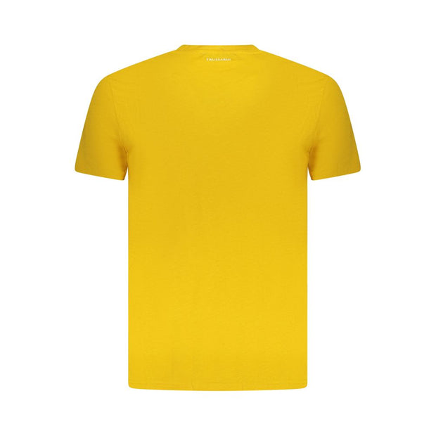 Yellow Cotton Men T-Shirt