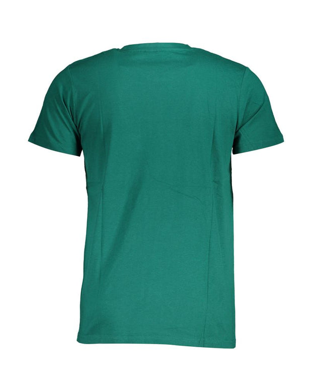 Green Cotton Men T-Shirt