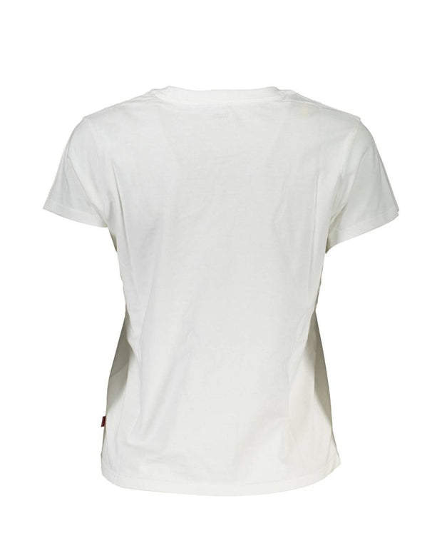White Cotton Women T-Shirt