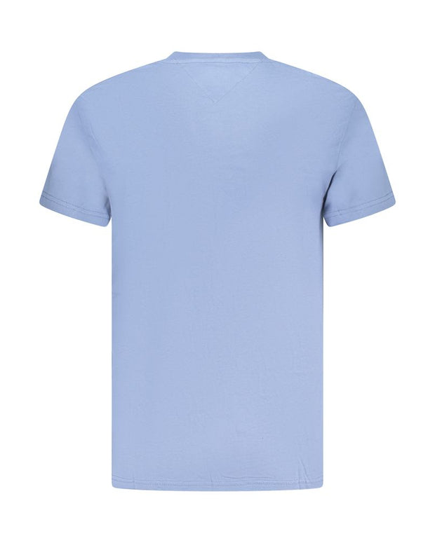 Blue Cotton Men T-Shirt