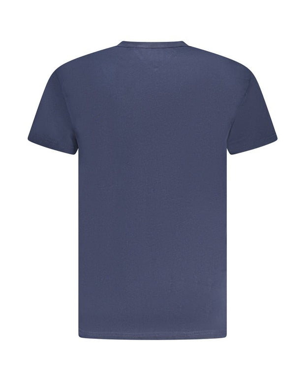 Blue Cotton Men T-Shirt