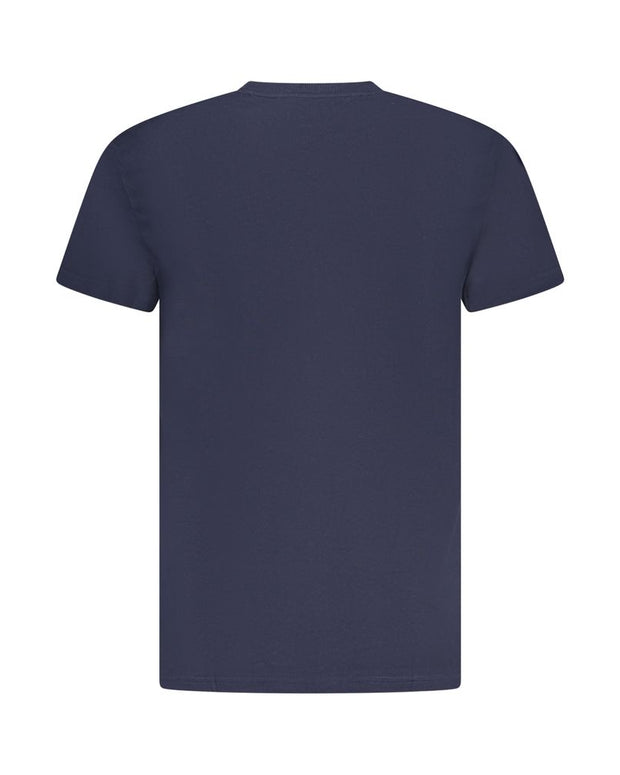 Blue Cotton Men T-Shirt