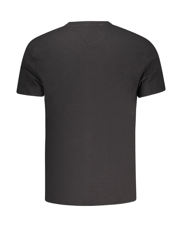 Black Cotton Men T-Shirt
