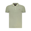 Green Cotton Men Polo Shirt