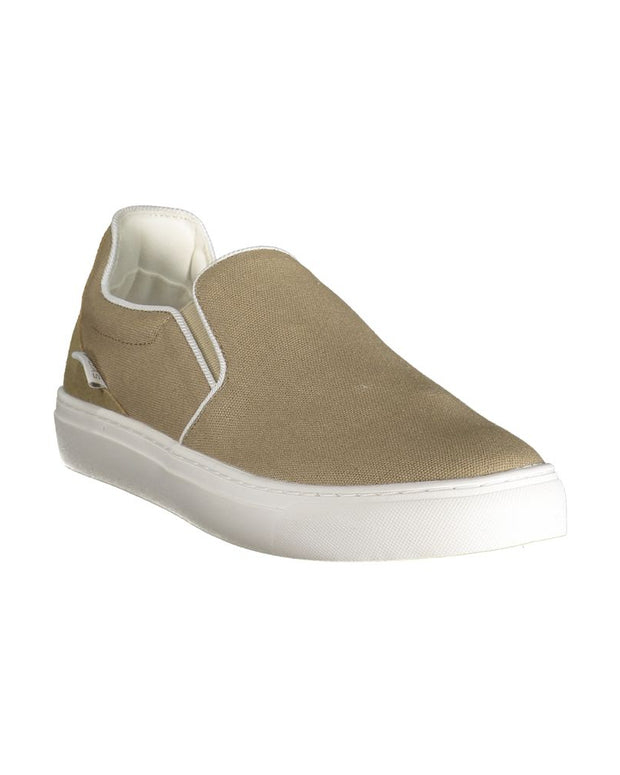 Beige Polyester Men Sneaker