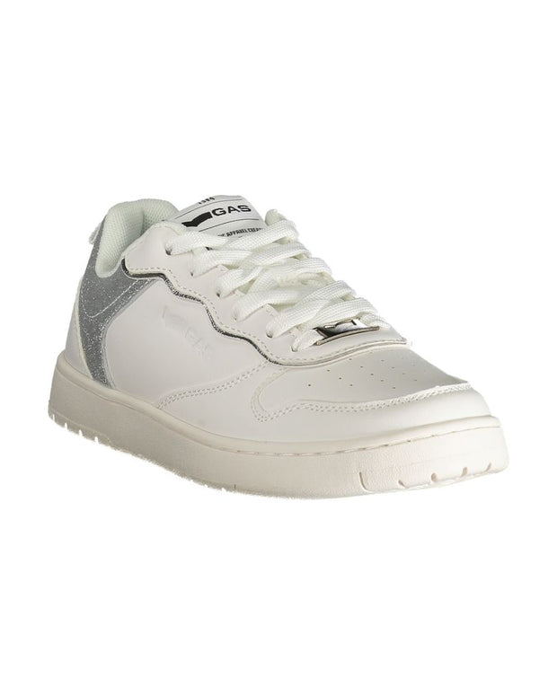White Polyester Women Sneaker