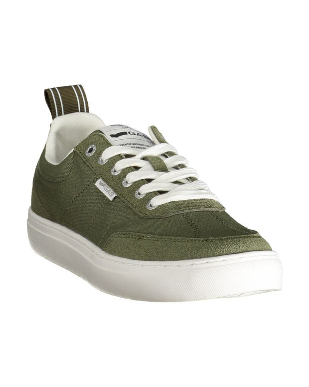 Green Polyester Mens Sneaker
