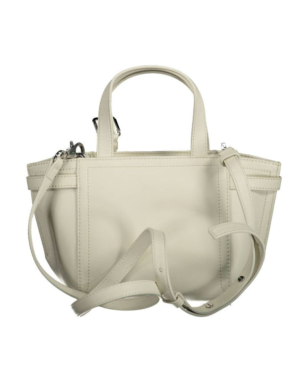 White Polyester Handbag