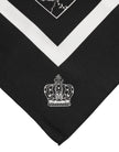 Black White Printed Square Foulard Scarf
