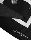 Black White Printed Square Foulard Scarf