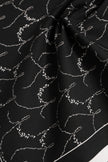 Black White Printed Square Foulard Scarf