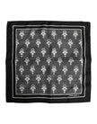 Black White Printed Square Foulard Scarf