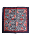 Multicolor Seashells Square Men Foulard Scarf