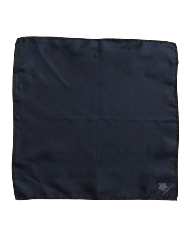 Blue DG Crown Silk Square Men Foulard Scarf