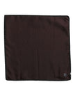 Brown DG Crown Silk Square Men Foulard Scarf