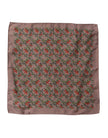 Brown Chilis Silk Square Men Foulard Scarf