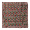 Brown Chilis Silk Square Men Foulard Scarf