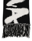 Black Logo Neck Warmer Wrap Men Shawl Scarf