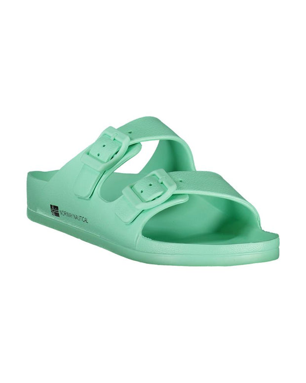 Green Plastic Women Sandal
