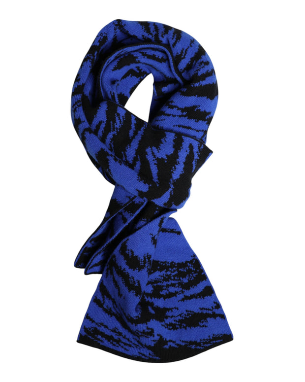 Blue Black Logo Neck Warmer Wrap Shawl Scarf