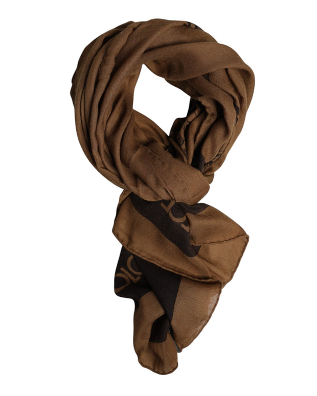 Brown DG Crown Neck Warmer Men Foulard Scarf