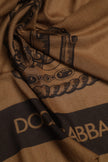 Brown DG Crown Neck Warmer Men Foulard Scarf