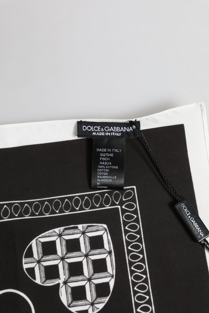 Black White Bandana Square Men Foulard Scarf