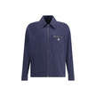 Blue Cotton Biker Jacket