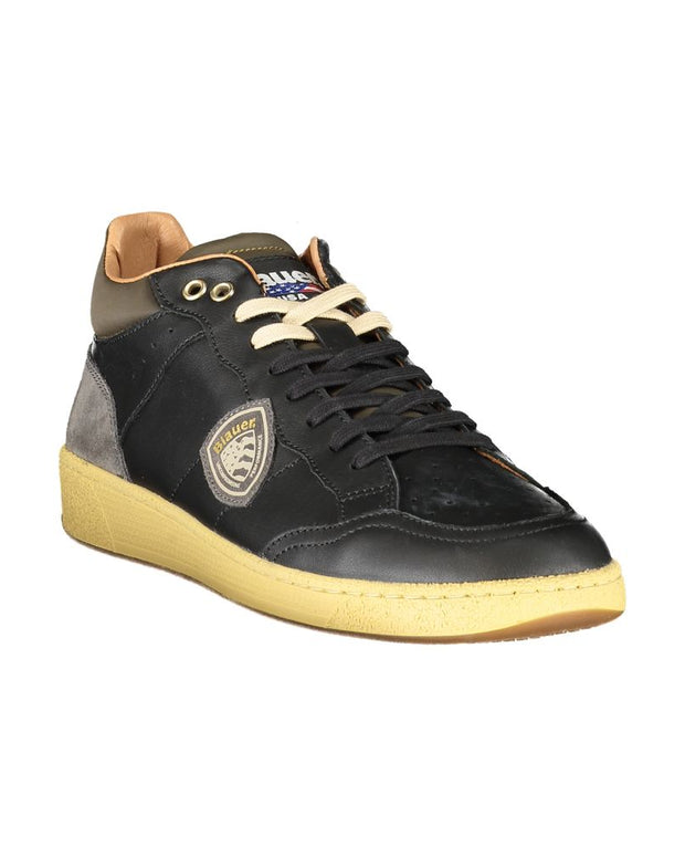 Black Polyester Sneaker