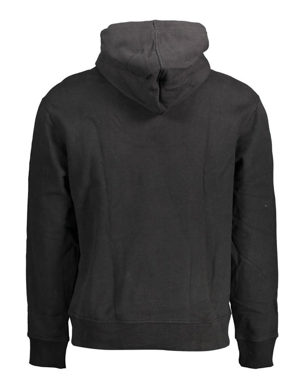 Black Cotton Men Sweater