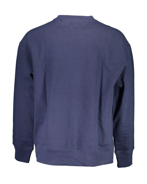 Blue Cotton Men Sweater