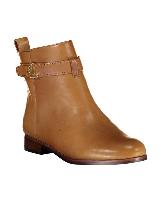 Brown Leather Women Boot