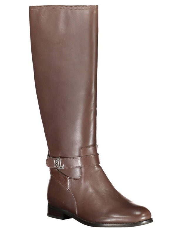 Brown Leather Women Boot