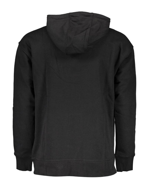 Black Cotton Men Sweater